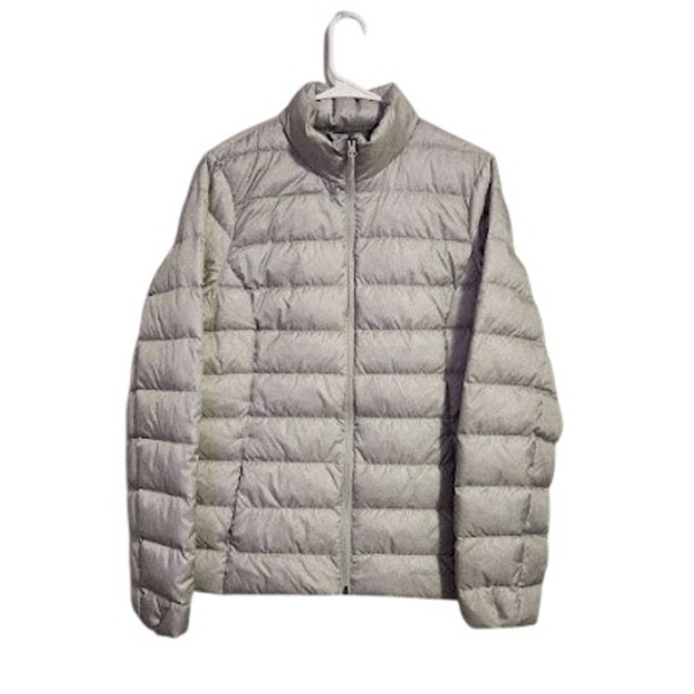 EDDIE BAUER CirrusLite Down Puffer Jacket Womens TL Tall Large Gray Ultralight